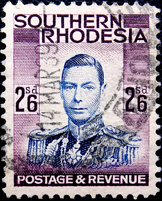 Родезия Южная 1937 год . Король Георг VI . 2,6 s . Каталог 8,50 фунта . (1)
